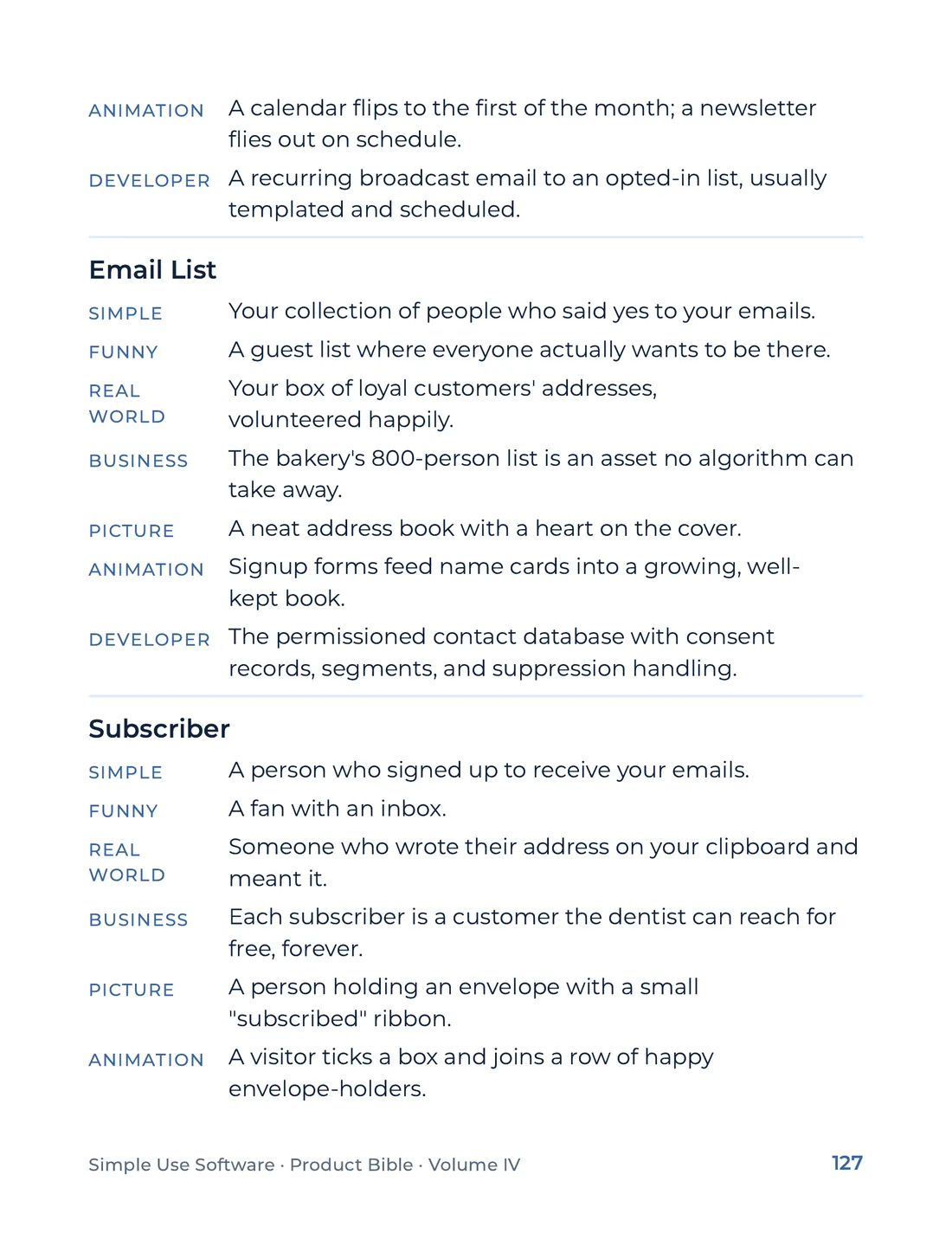 Product Bible, The Analogy Library, page 127