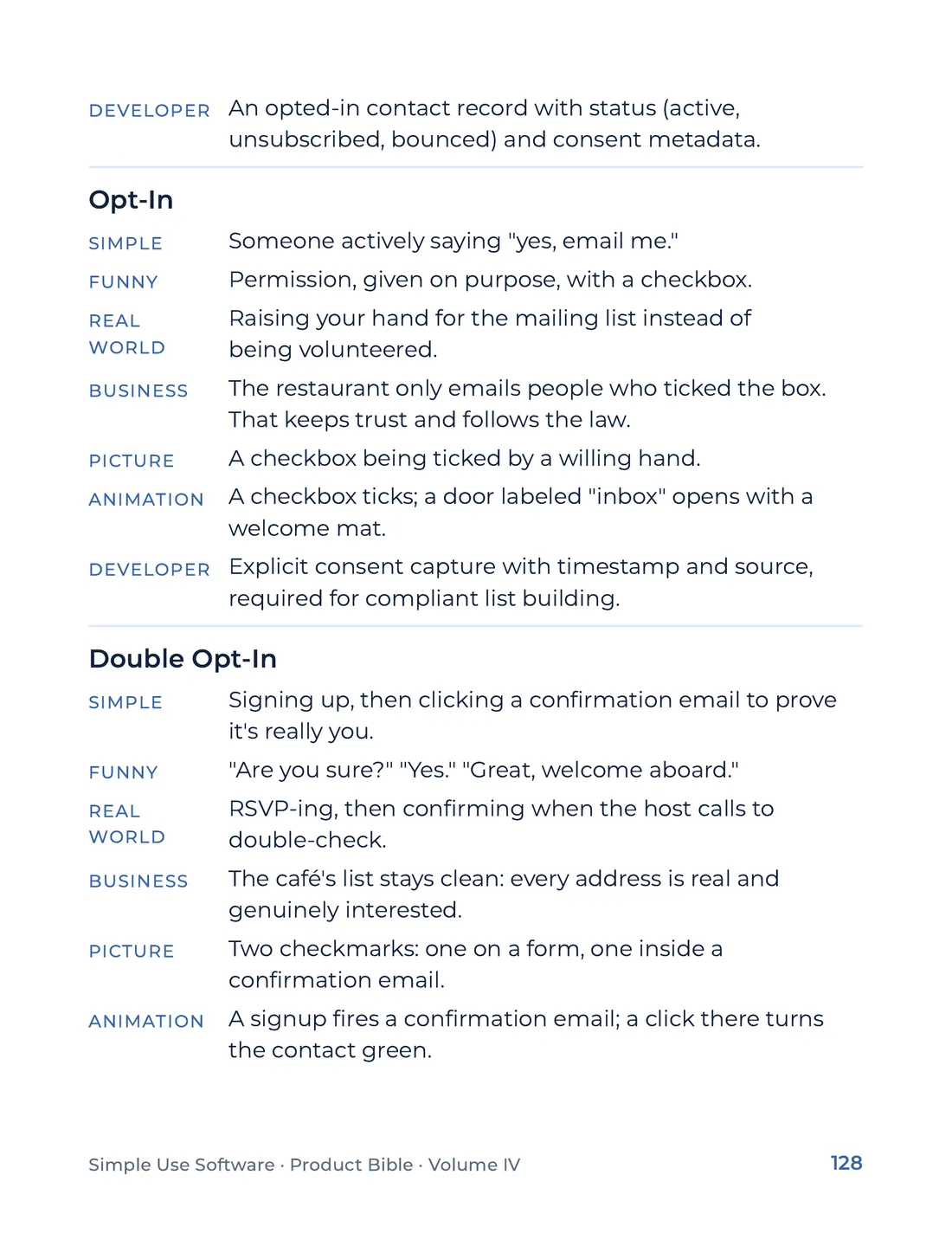 Product Bible, The Analogy Library, page 128