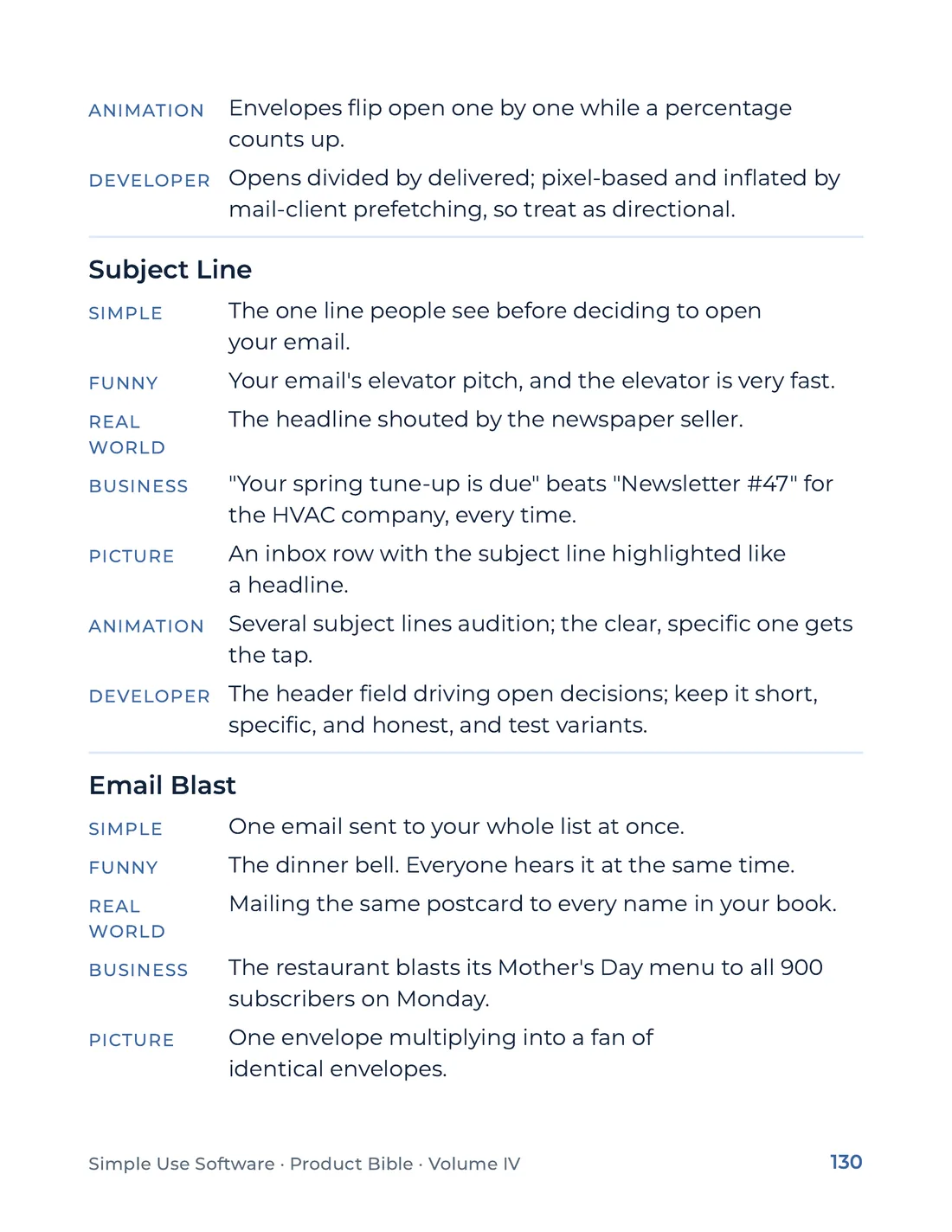 Product Bible, The Analogy Library, page 130