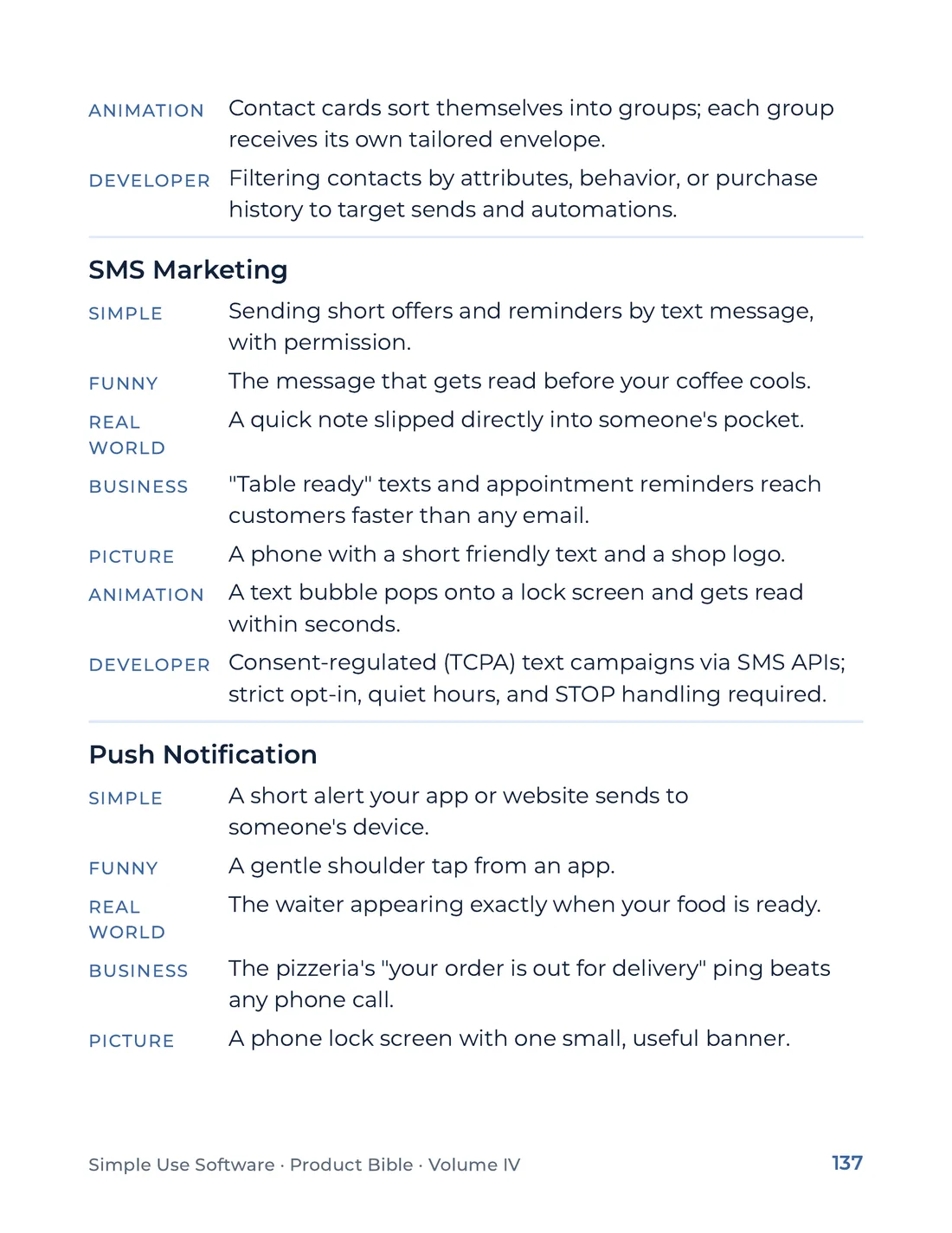 Product Bible, The Analogy Library, page 137