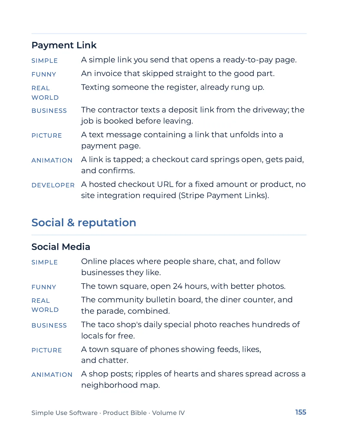 Product Bible, The Analogy Library, page 155