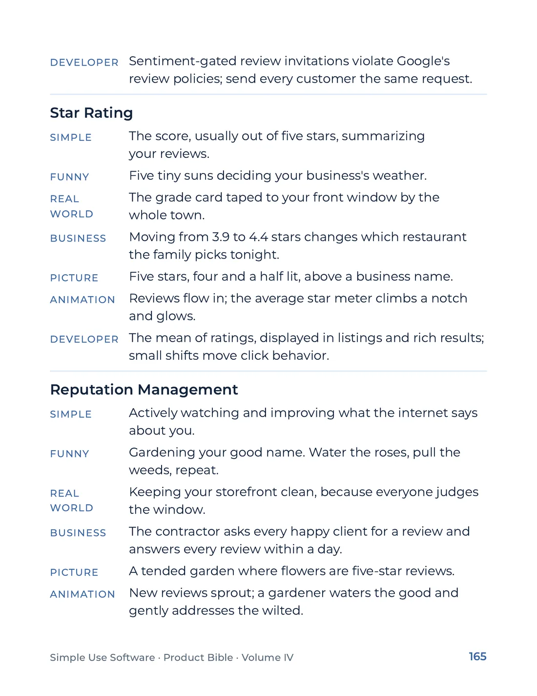 Product Bible, The Analogy Library, page 165