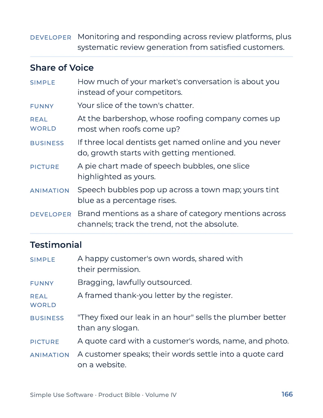 Product Bible, The Analogy Library, page 166