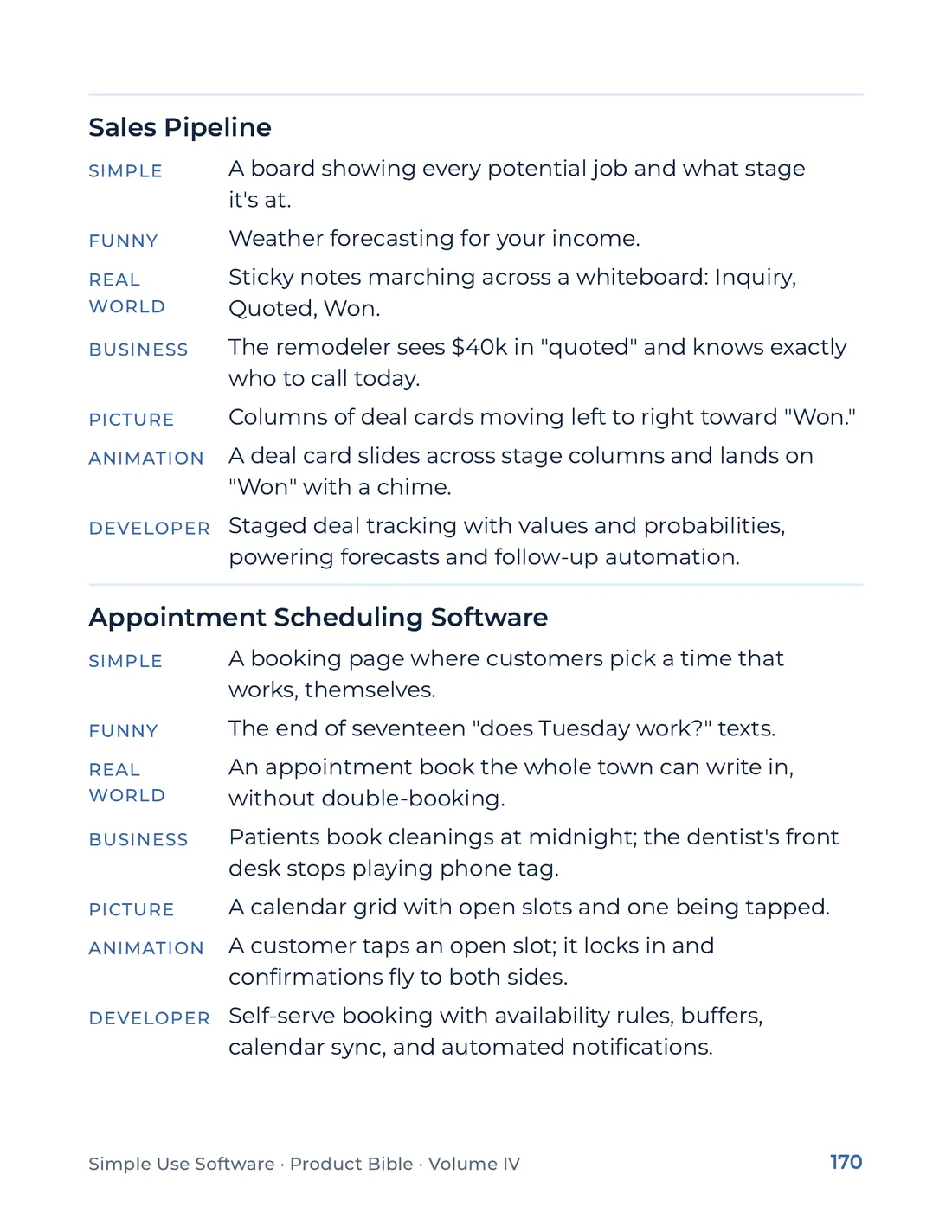 Product Bible, The Analogy Library, page 170