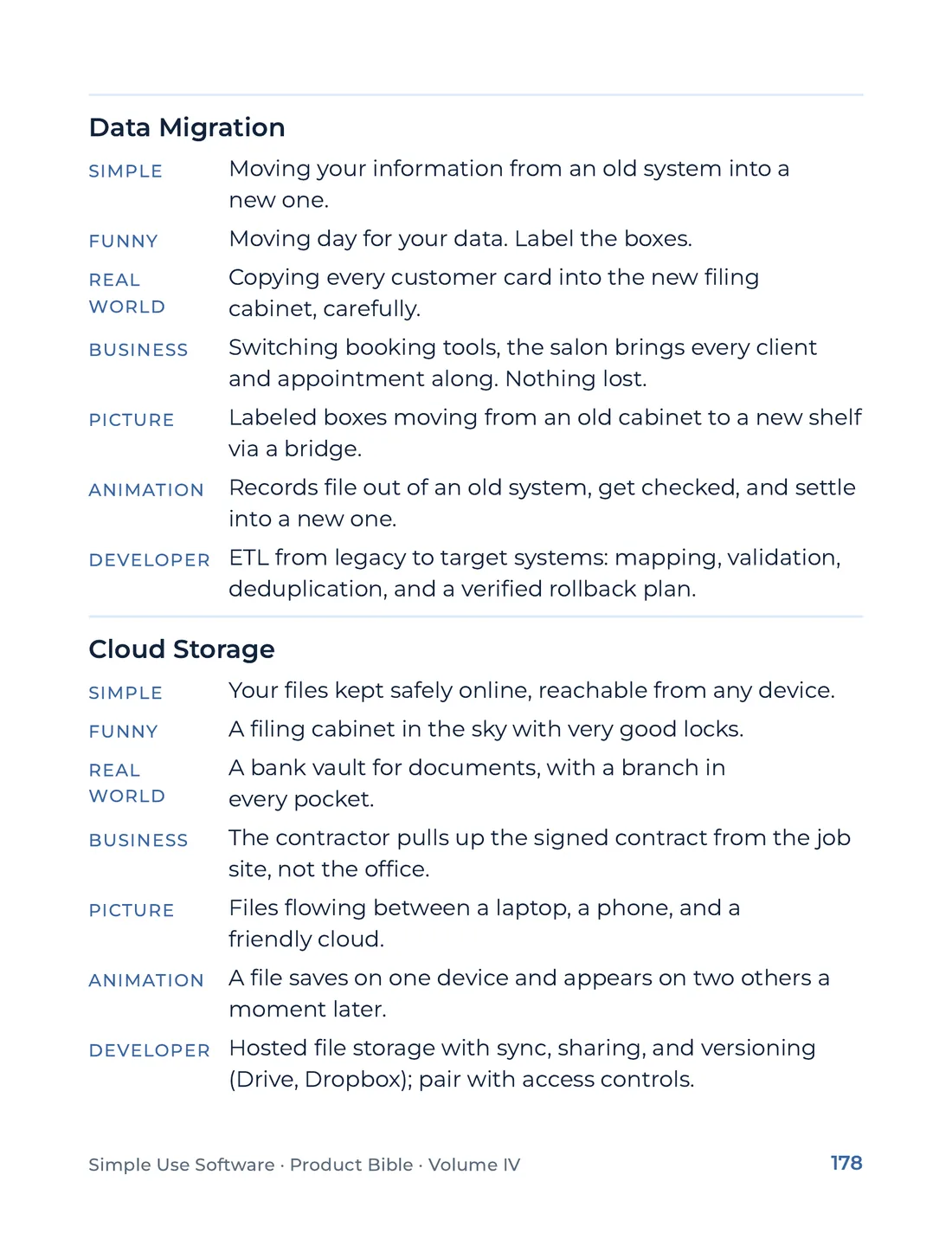 Product Bible, The Analogy Library, page 178