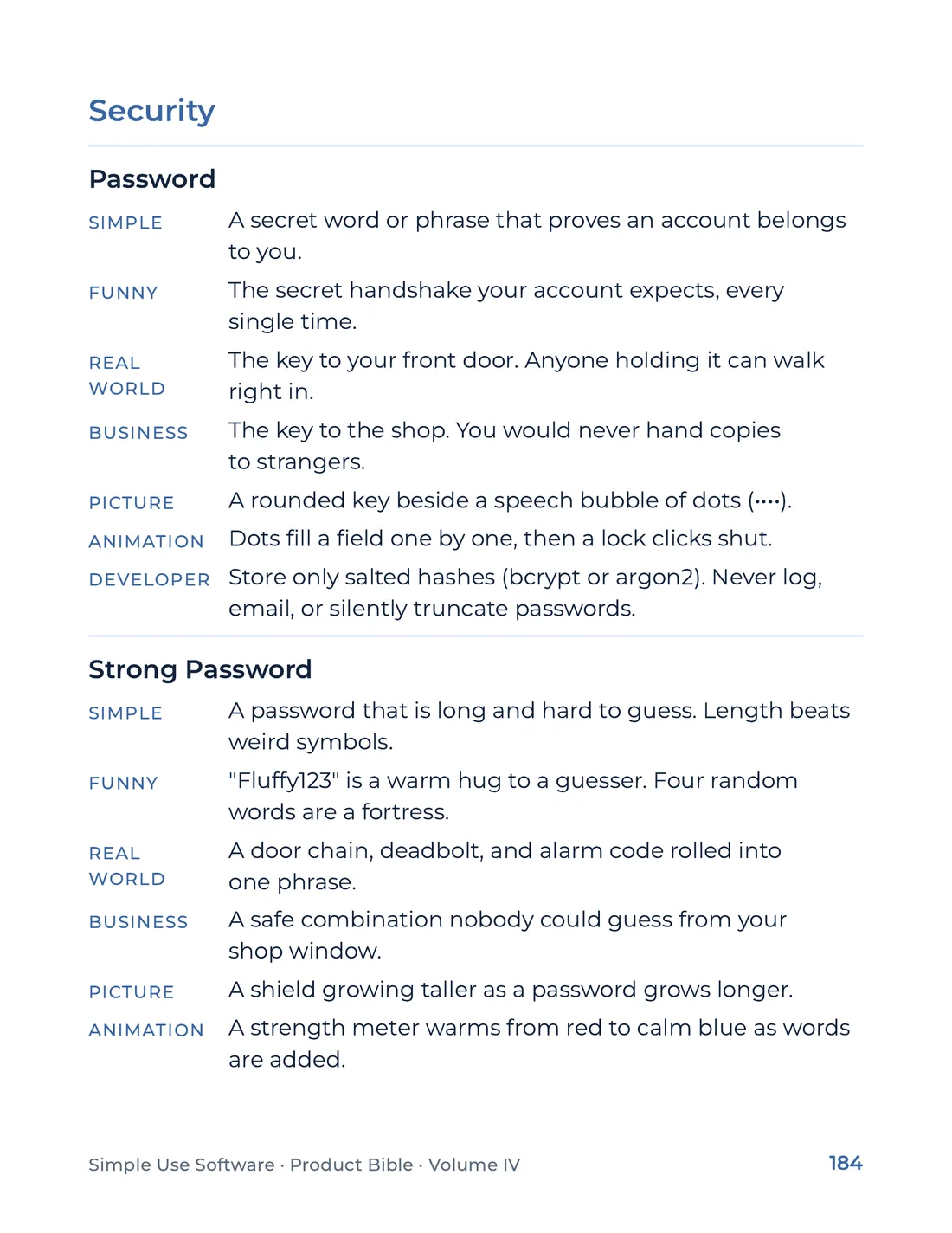 Product Bible, The Analogy Library, page 184