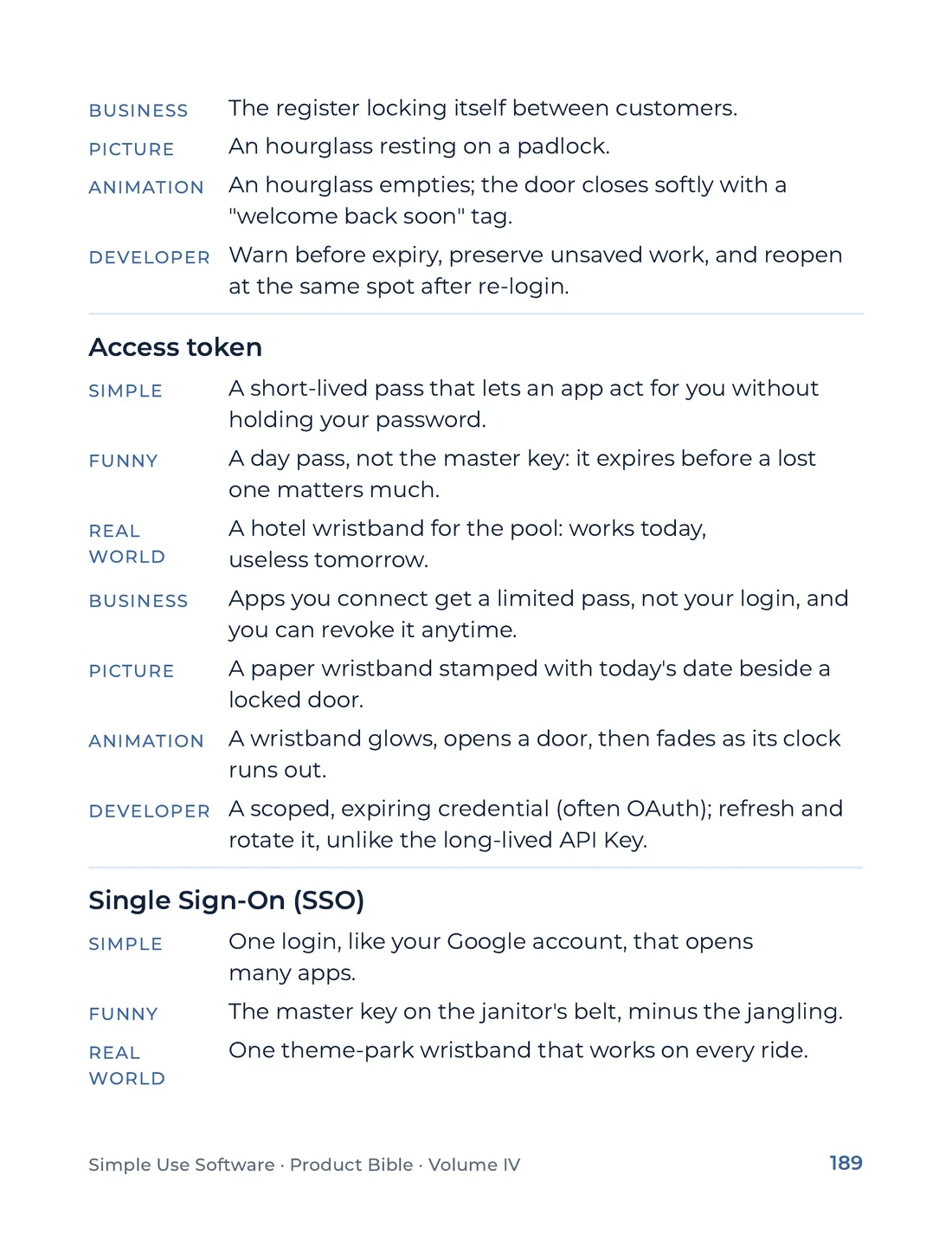 Product Bible, The Analogy Library, page 189