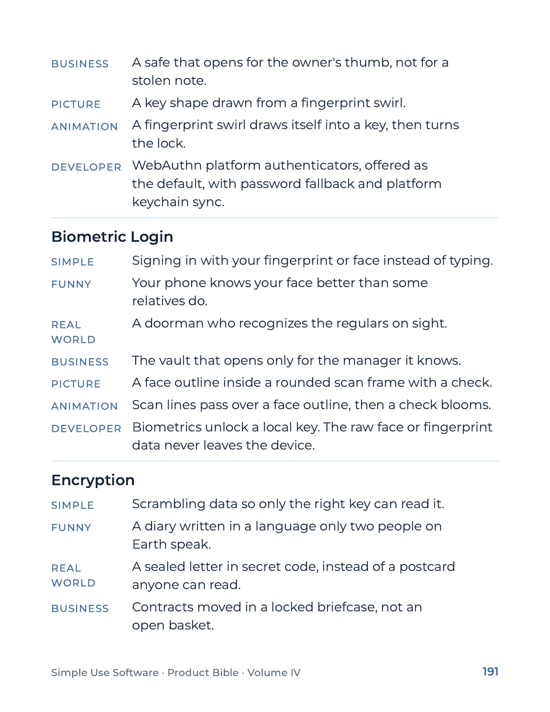 Product Bible, The Analogy Library, page 191