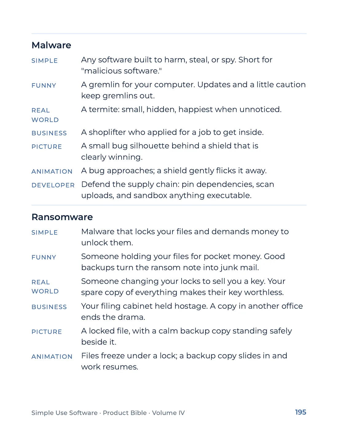 Product Bible, The Analogy Library, page 195