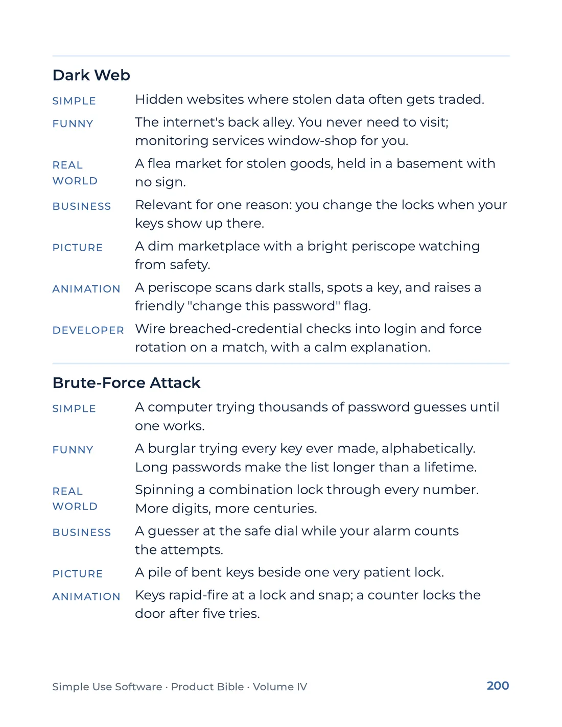Product Bible, The Analogy Library, page 200