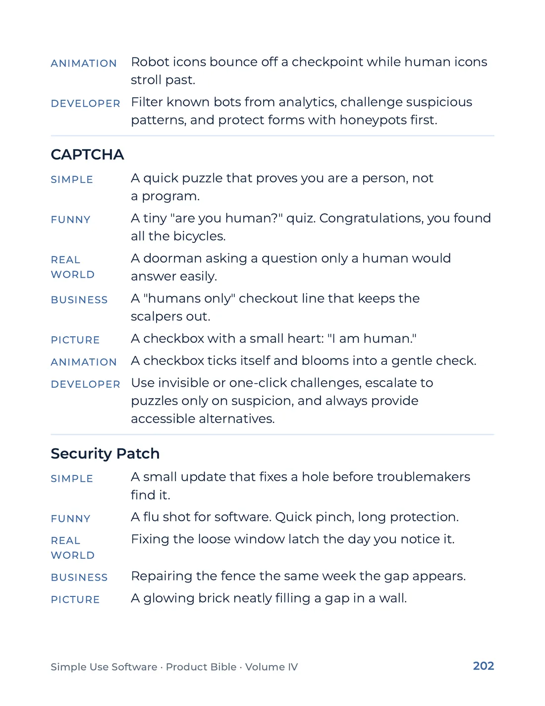 Product Bible, The Analogy Library, page 202