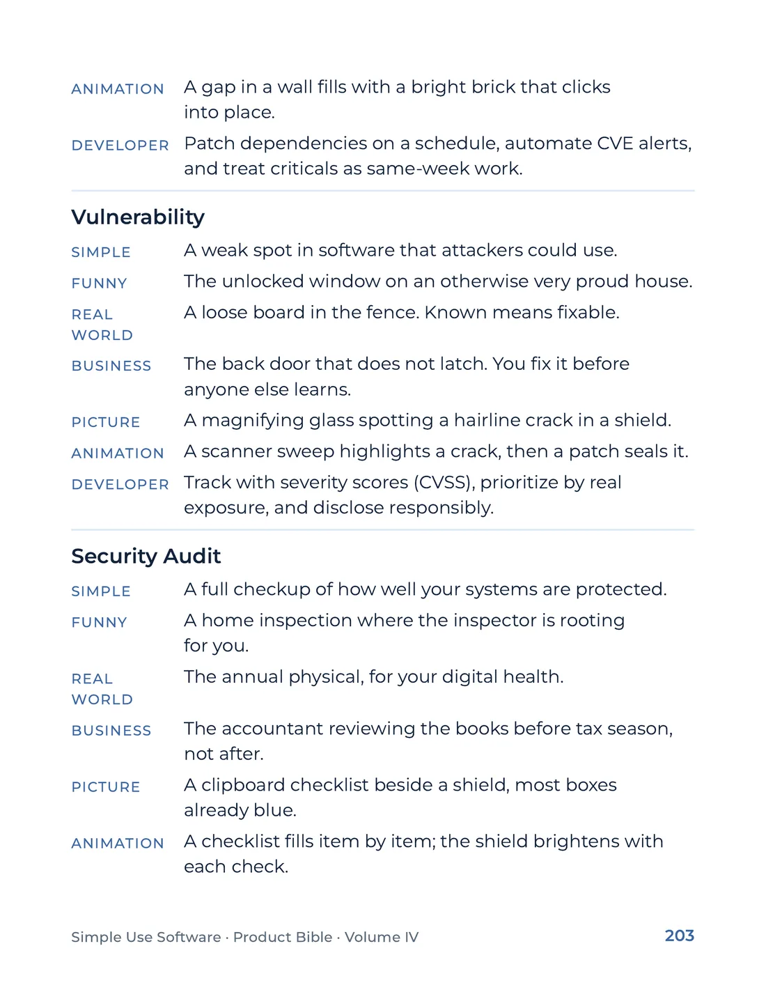 Product Bible, The Analogy Library, page 203