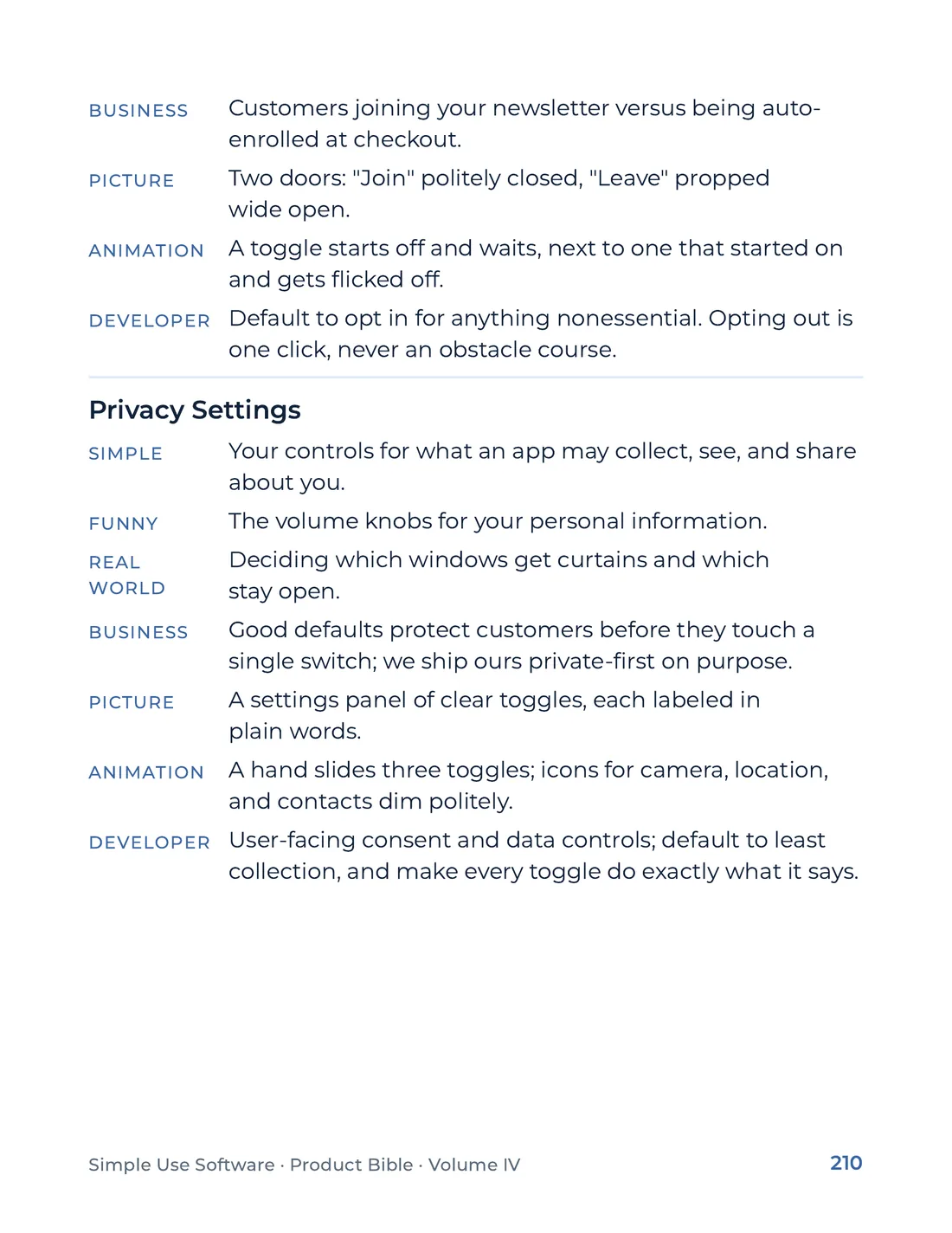 Product Bible, The Analogy Library, page 210