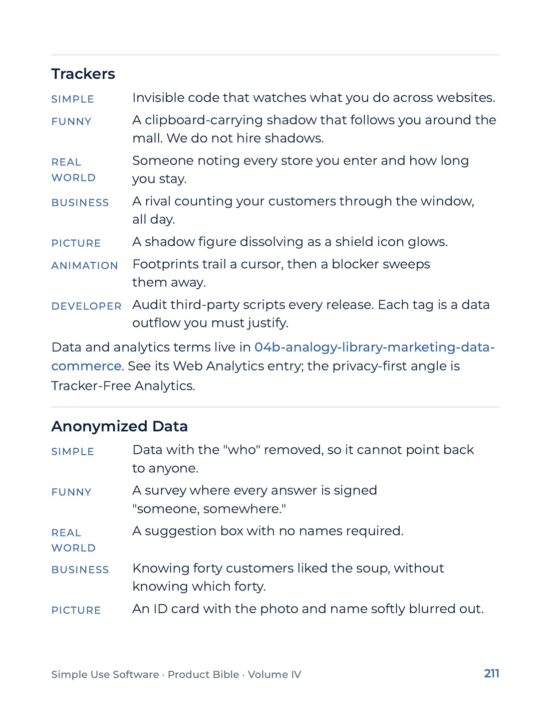Product Bible, The Analogy Library, page 211