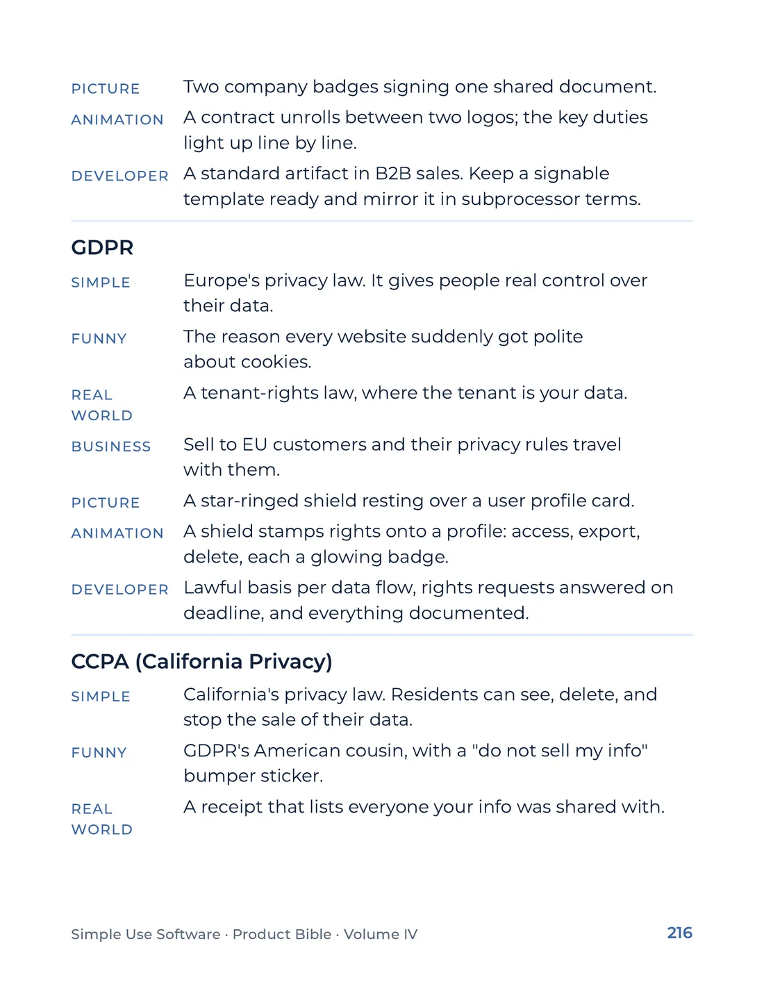 Product Bible, The Analogy Library, page 216