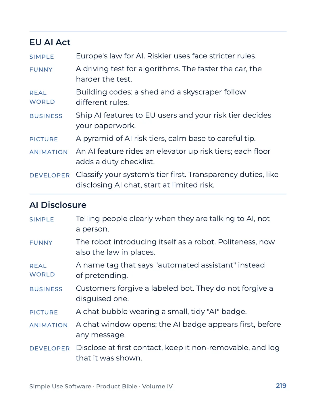 Product Bible, The Analogy Library, page 219
