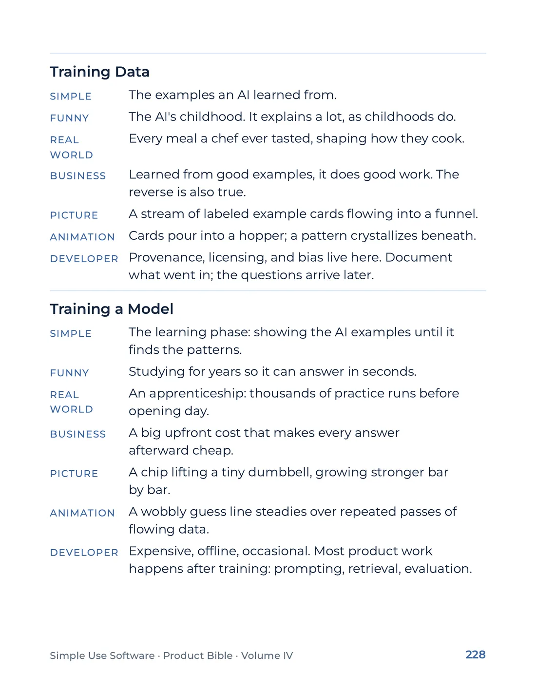 Product Bible, The Analogy Library, page 228