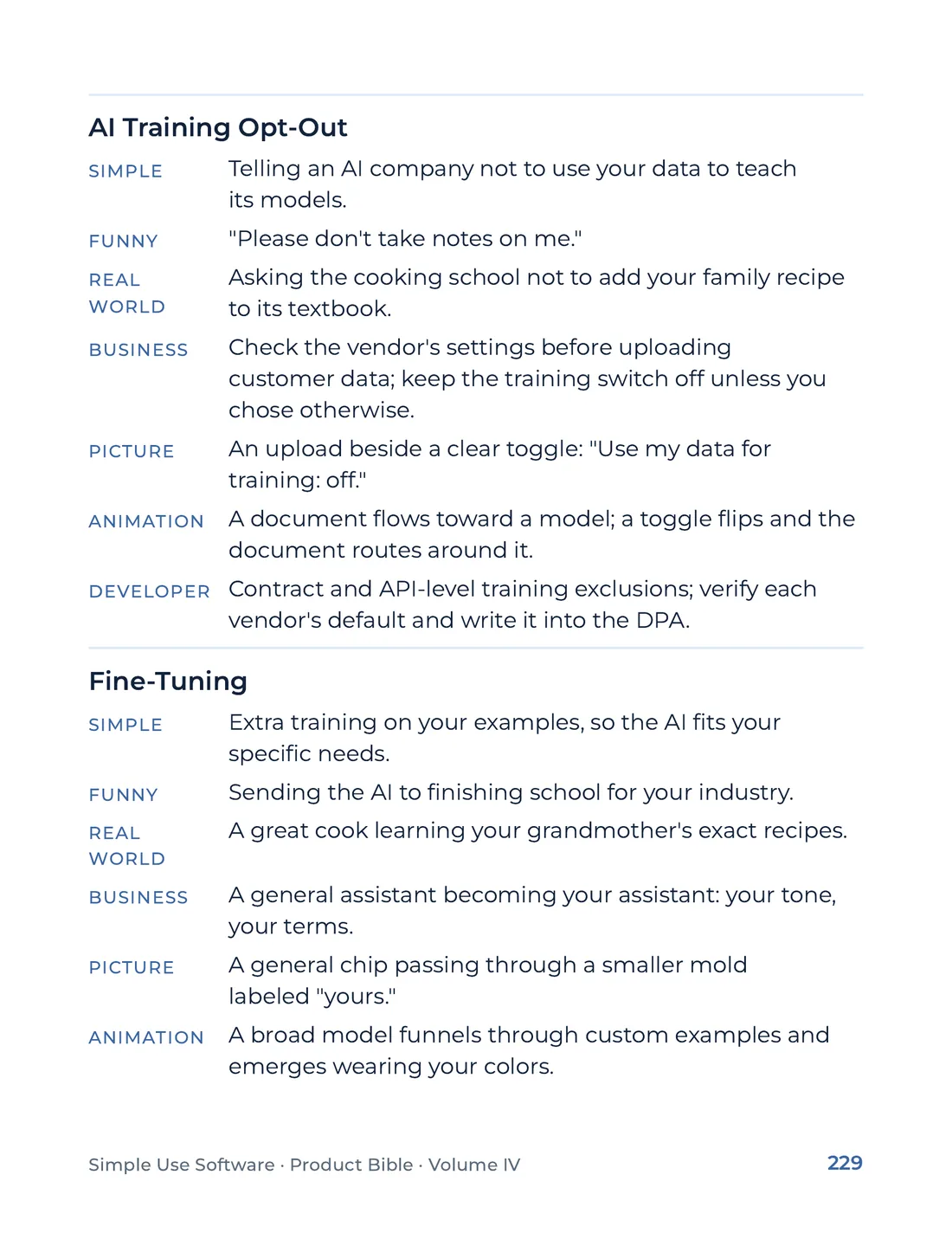 Product Bible, The Analogy Library, page 229