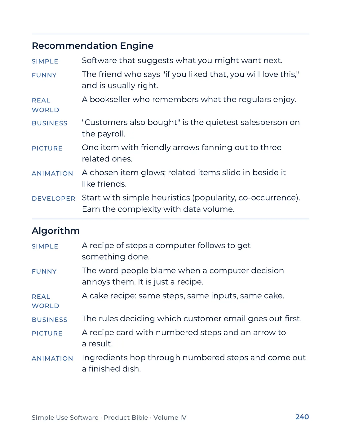 Product Bible, The Analogy Library, page 240