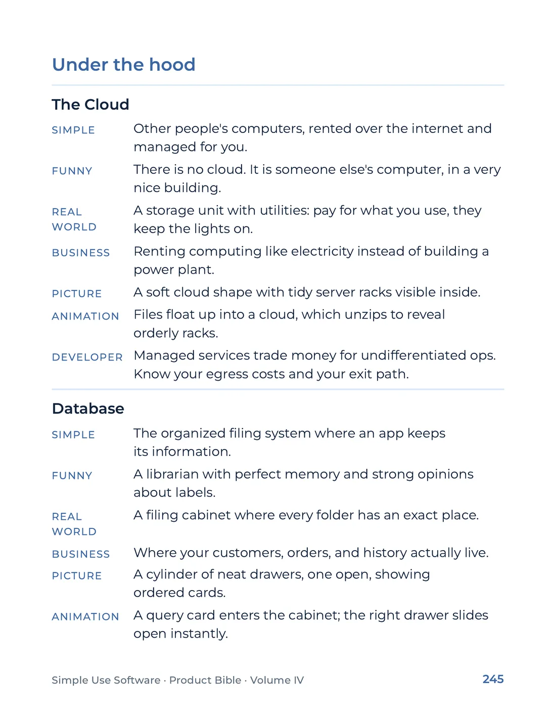 Product Bible, The Analogy Library, page 245
