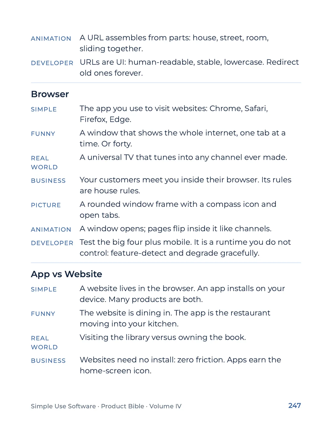 Product Bible, The Analogy Library, page 247