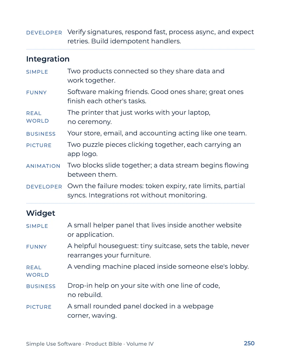 Product Bible, The Analogy Library, page 250