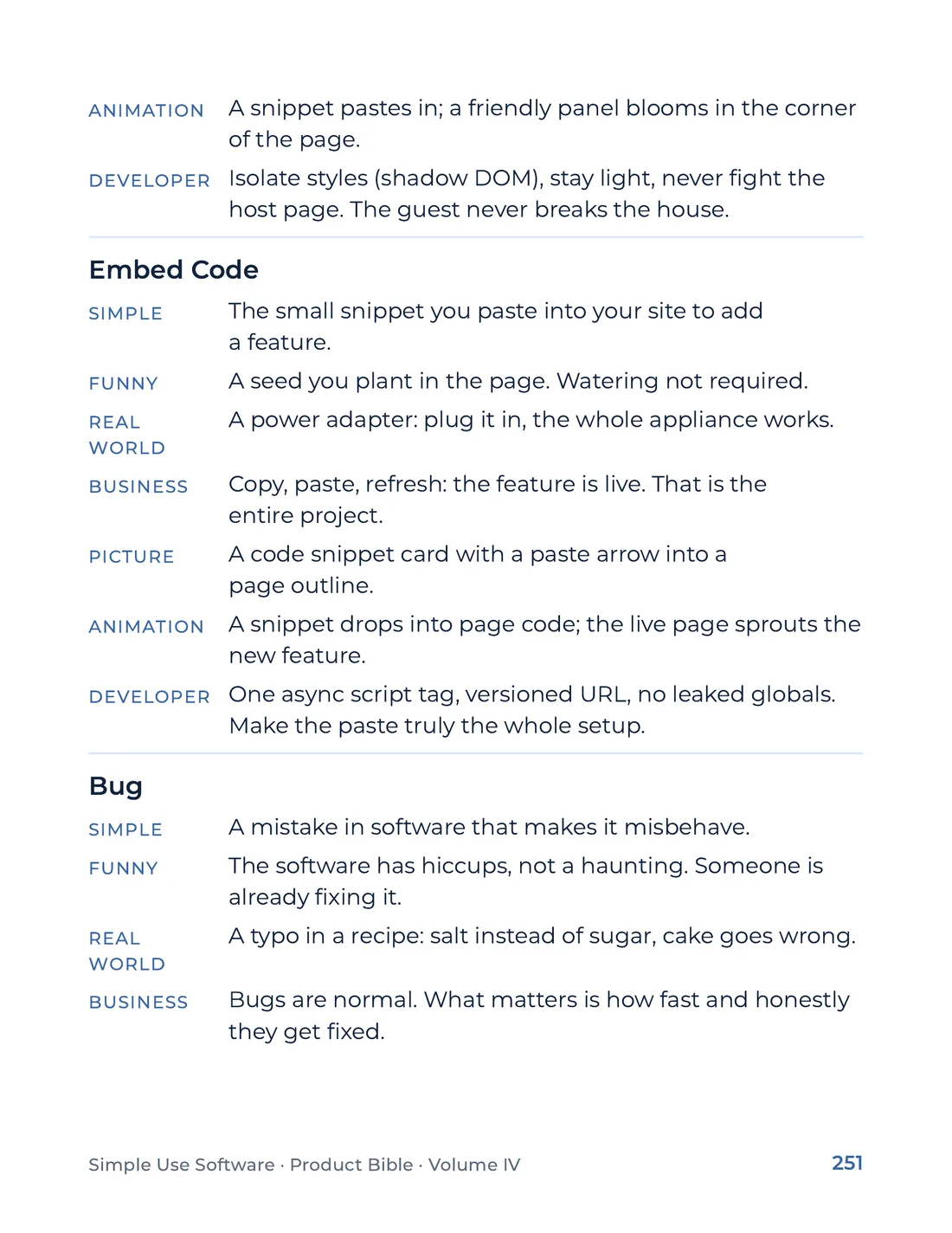 Product Bible, The Analogy Library, page 251
