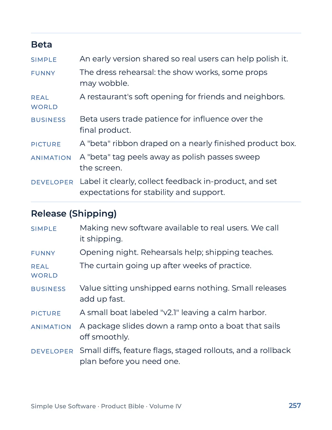 Product Bible, The Analogy Library, page 257