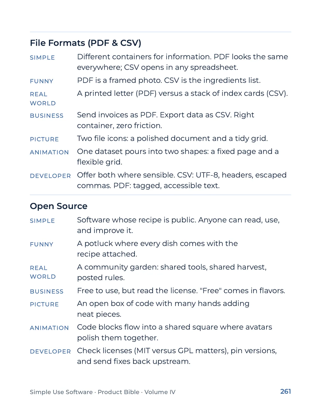 Product Bible, The Analogy Library, page 261