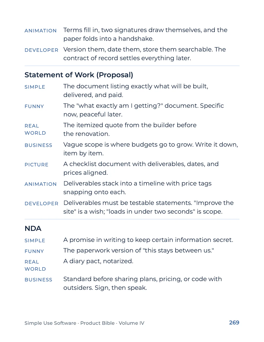 Product Bible, The Analogy Library, page 269