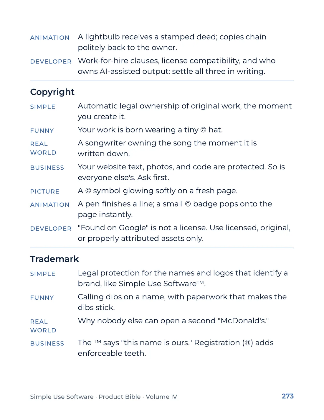 Product Bible, The Analogy Library, page 273