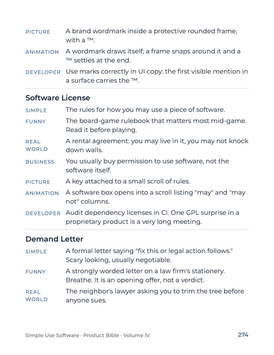 Product Bible, The Analogy Library, page 274