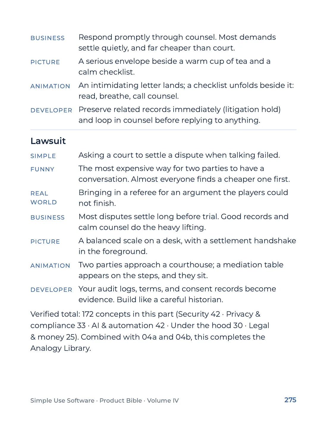 Product Bible, The Analogy Library, page 275