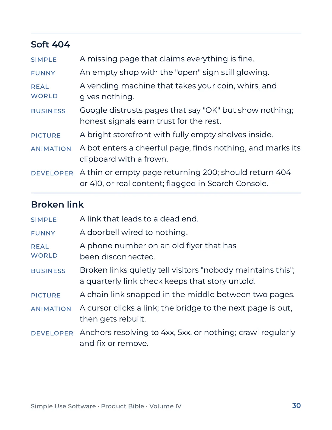 Product Bible, The Analogy Library, page 30