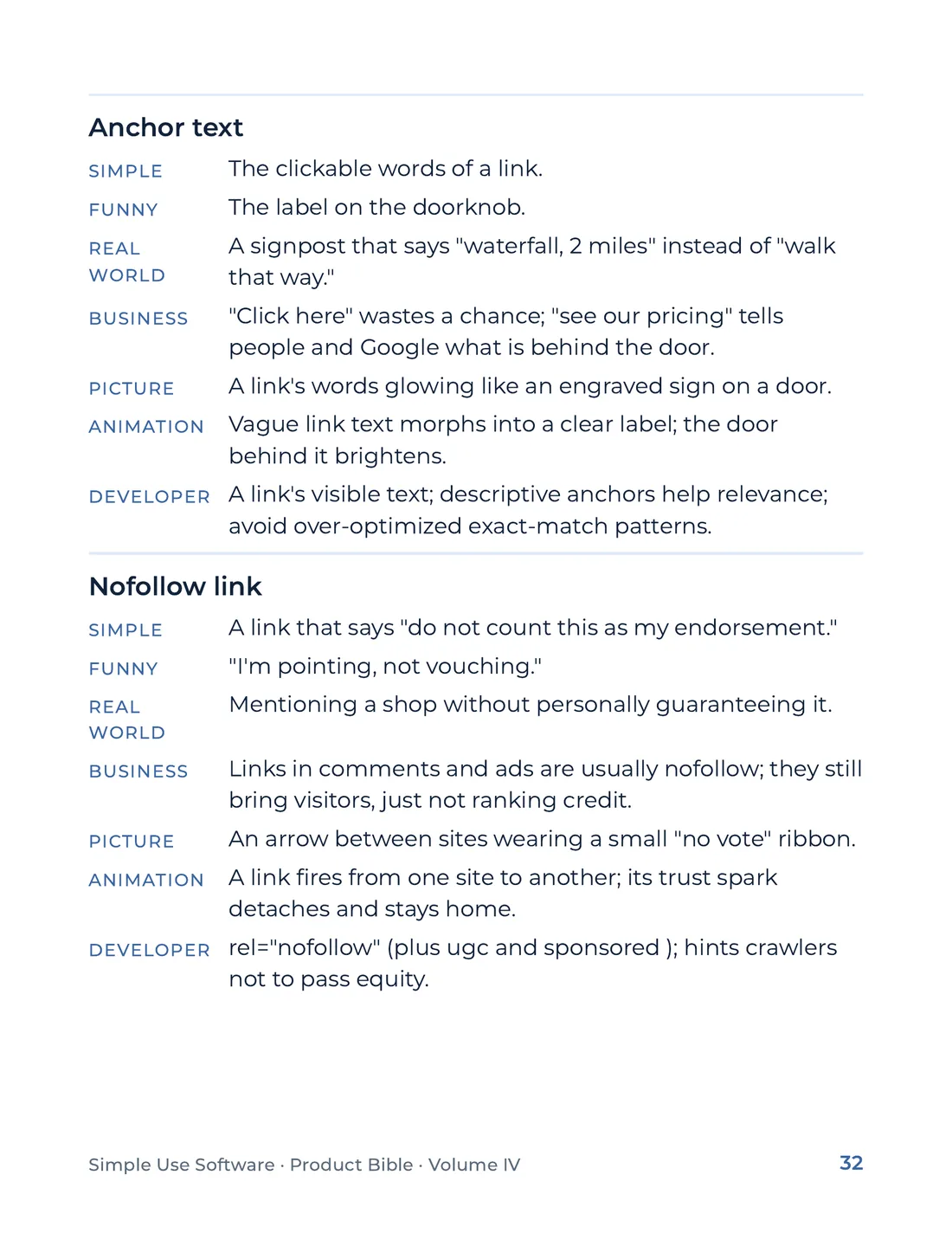 Product Bible, The Analogy Library, page 32