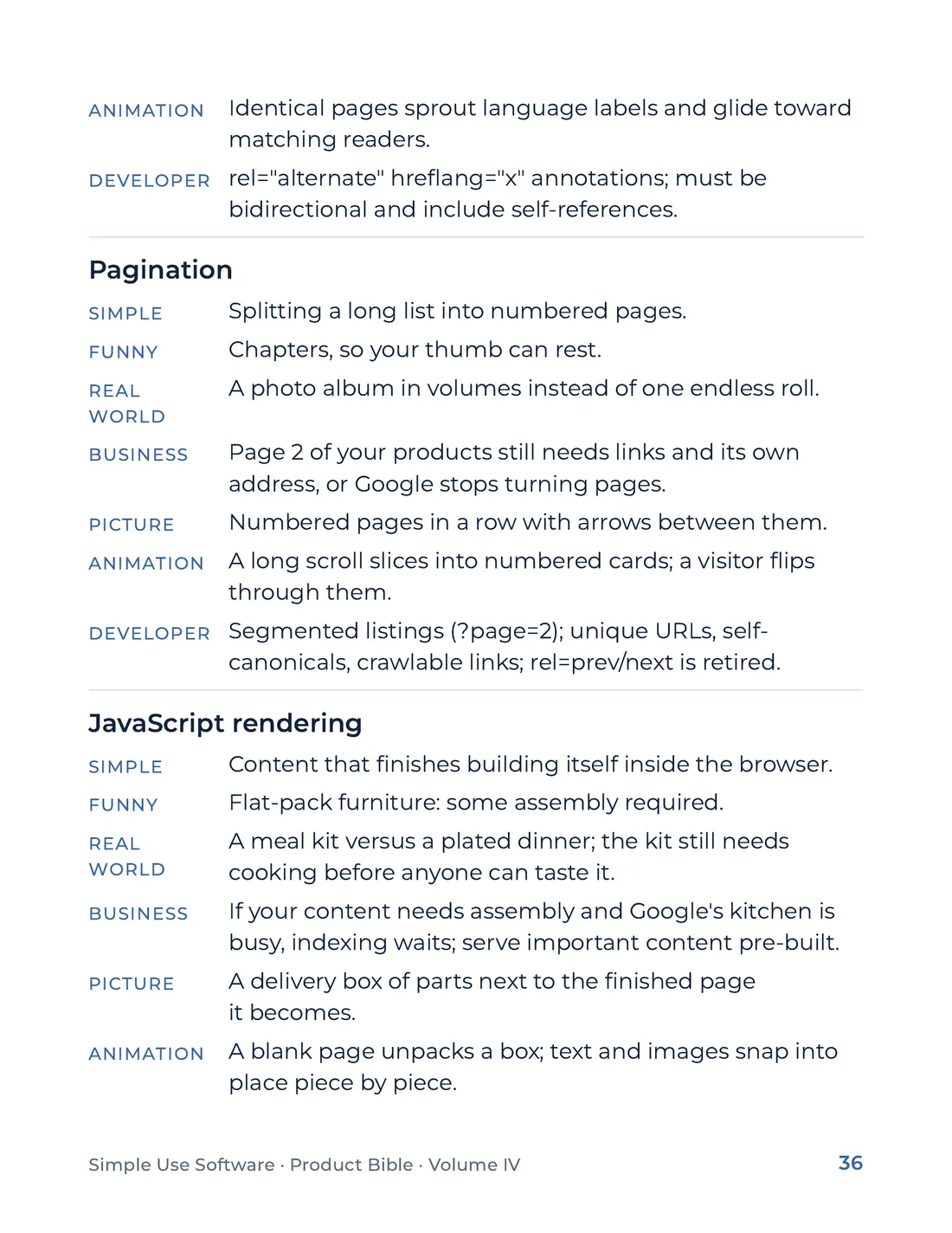 Product Bible, The Analogy Library, page 36