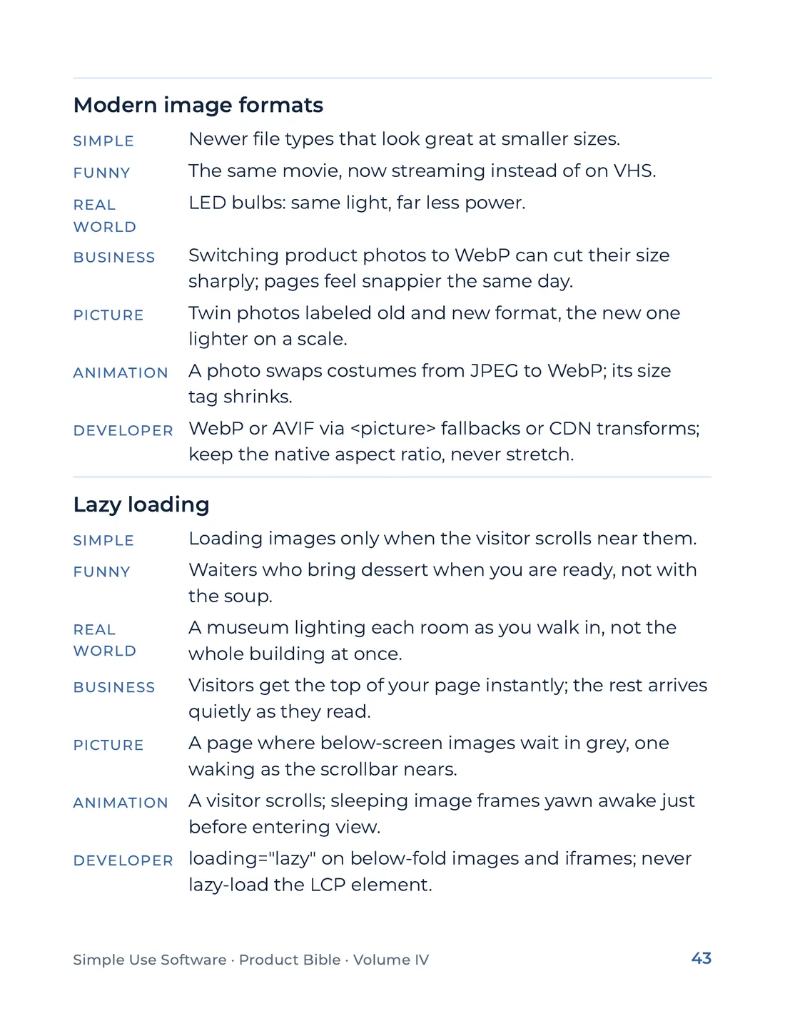 Product Bible, The Analogy Library, page 43