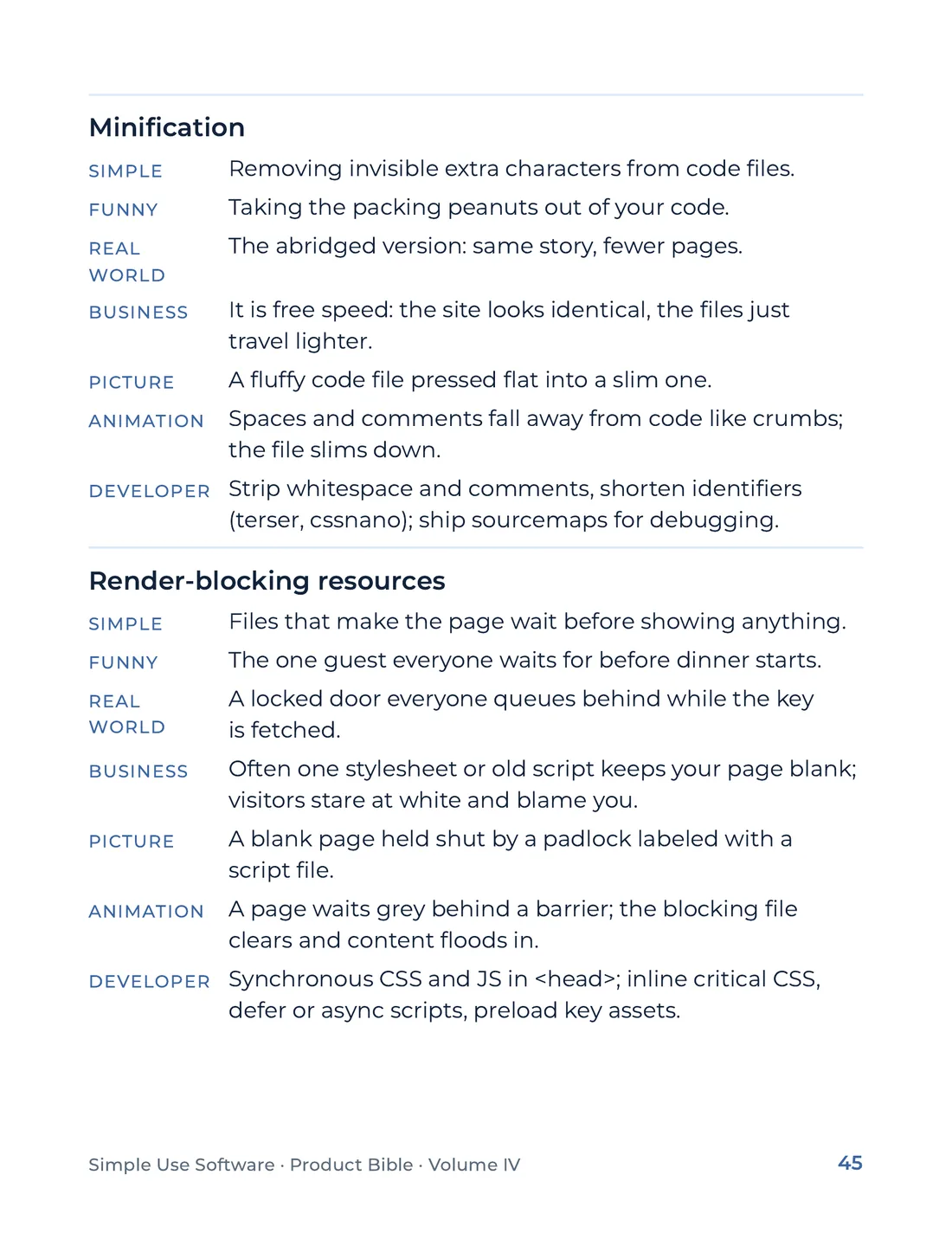 Product Bible, The Analogy Library, page 45