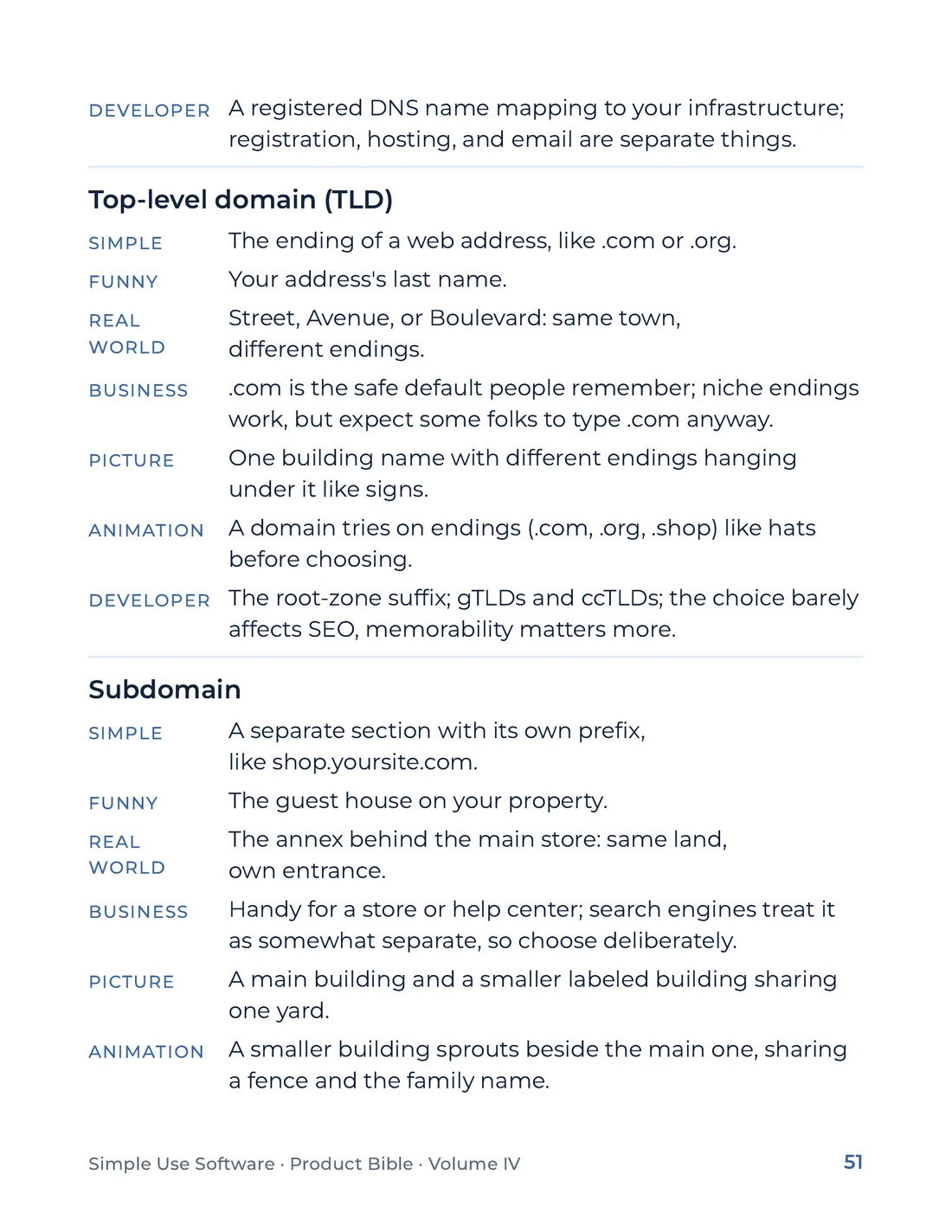 Product Bible, The Analogy Library, page 51