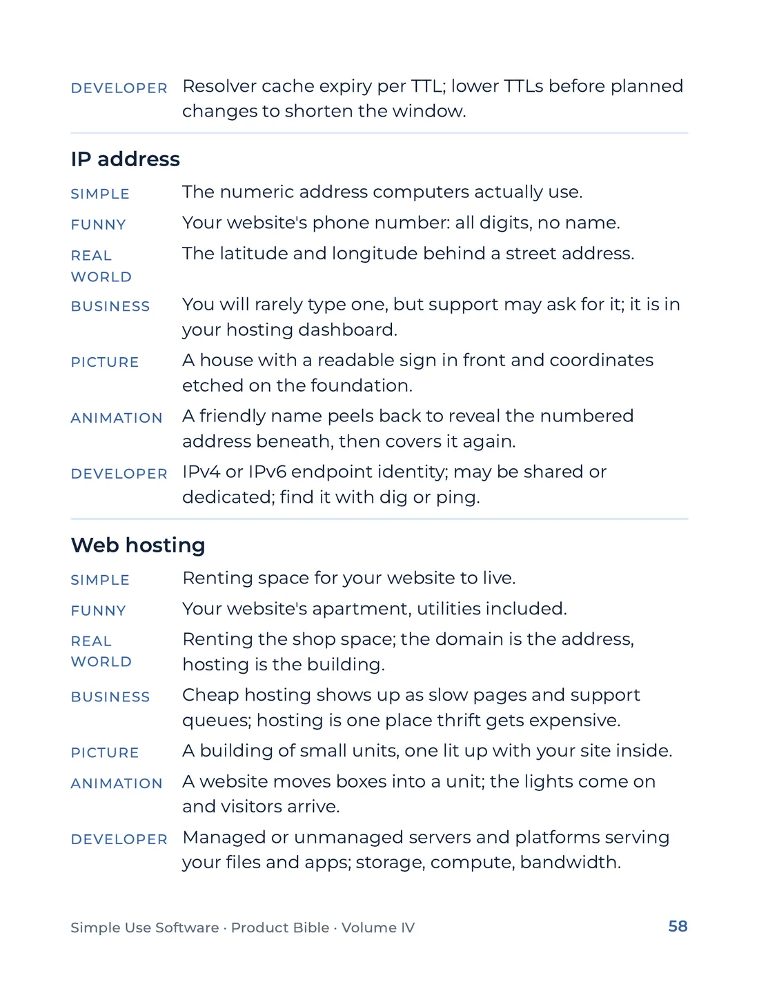 Product Bible, The Analogy Library, page 58
