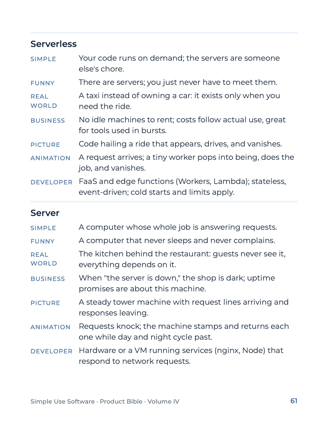 Product Bible, The Analogy Library, page 61