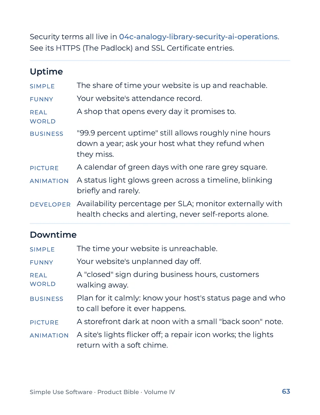 Product Bible, The Analogy Library, page 63