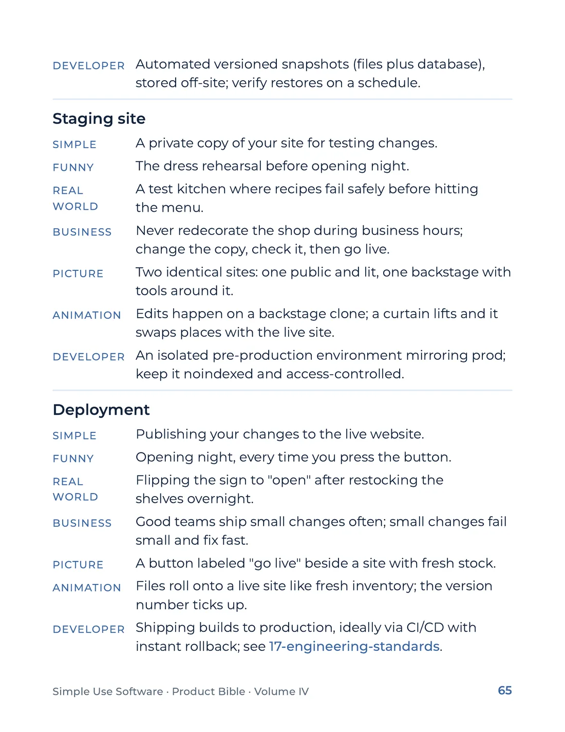 Product Bible, The Analogy Library, page 65