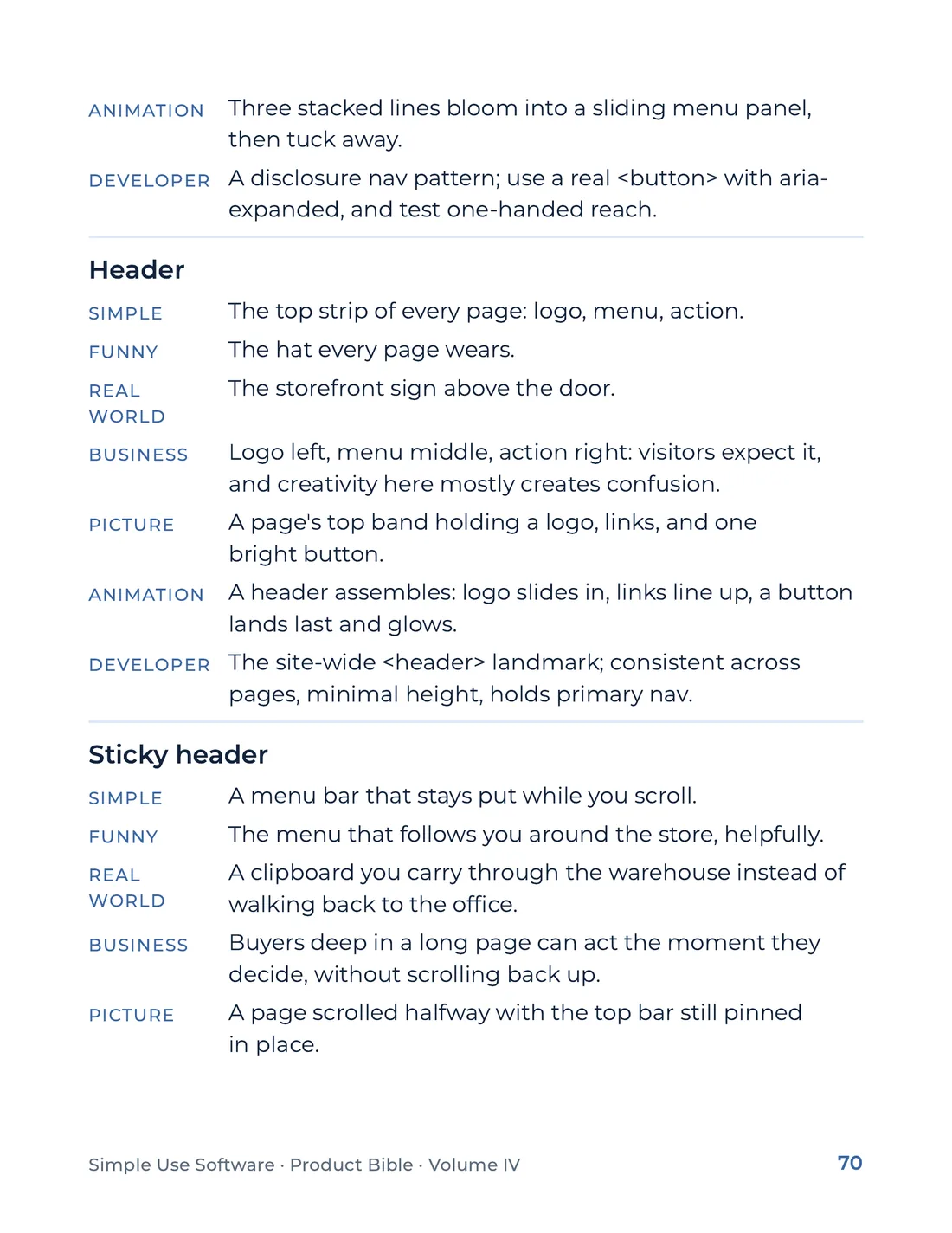 Product Bible, The Analogy Library, page 70