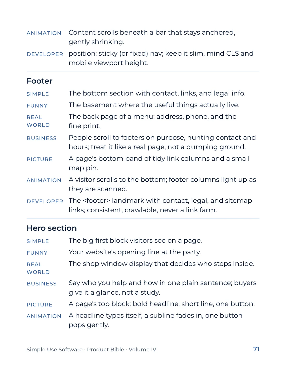 Product Bible, The Analogy Library, page 71