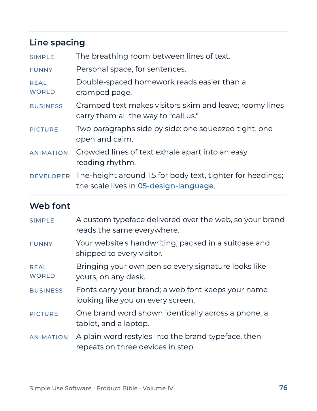 Product Bible, The Analogy Library, page 76