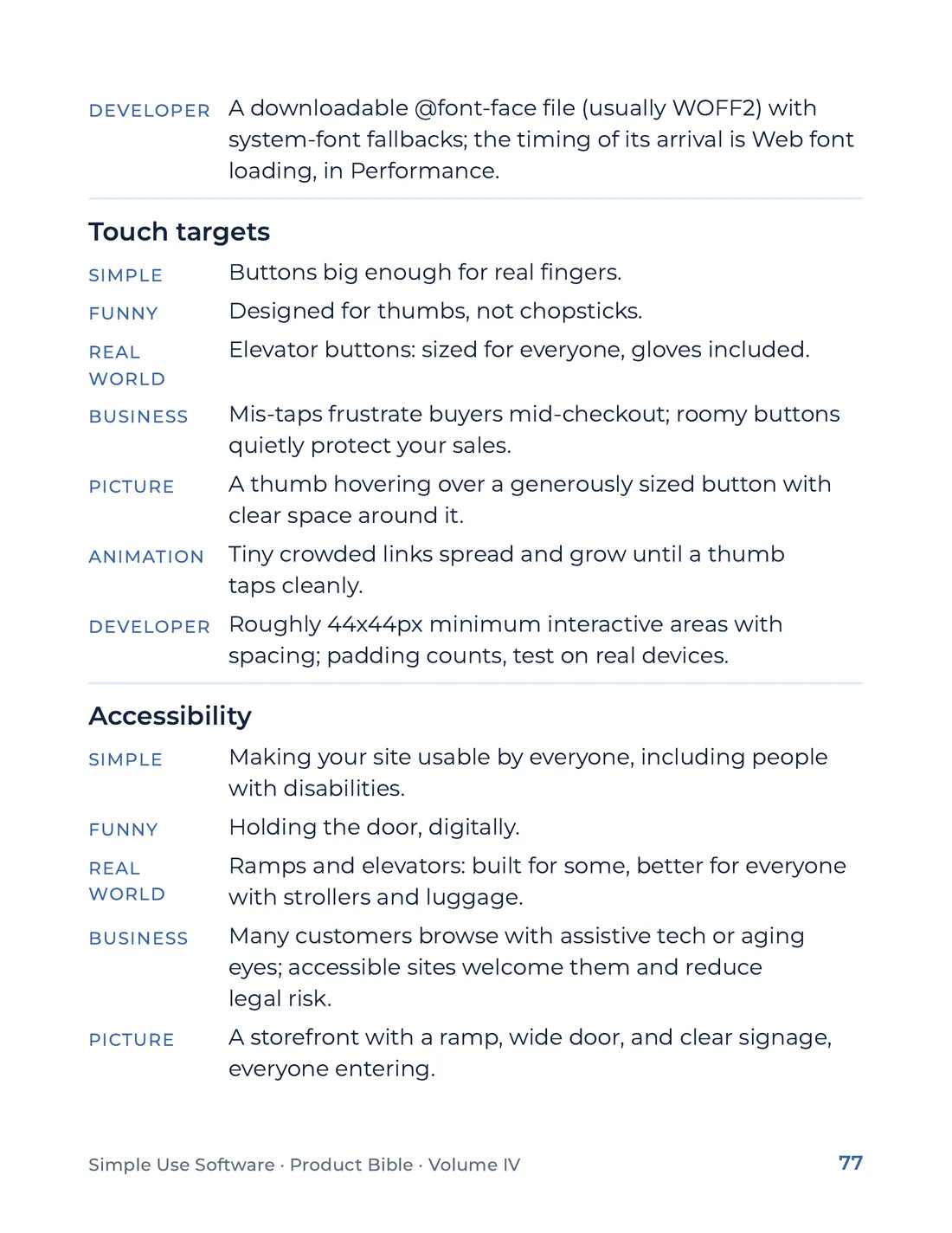Product Bible, The Analogy Library, page 77