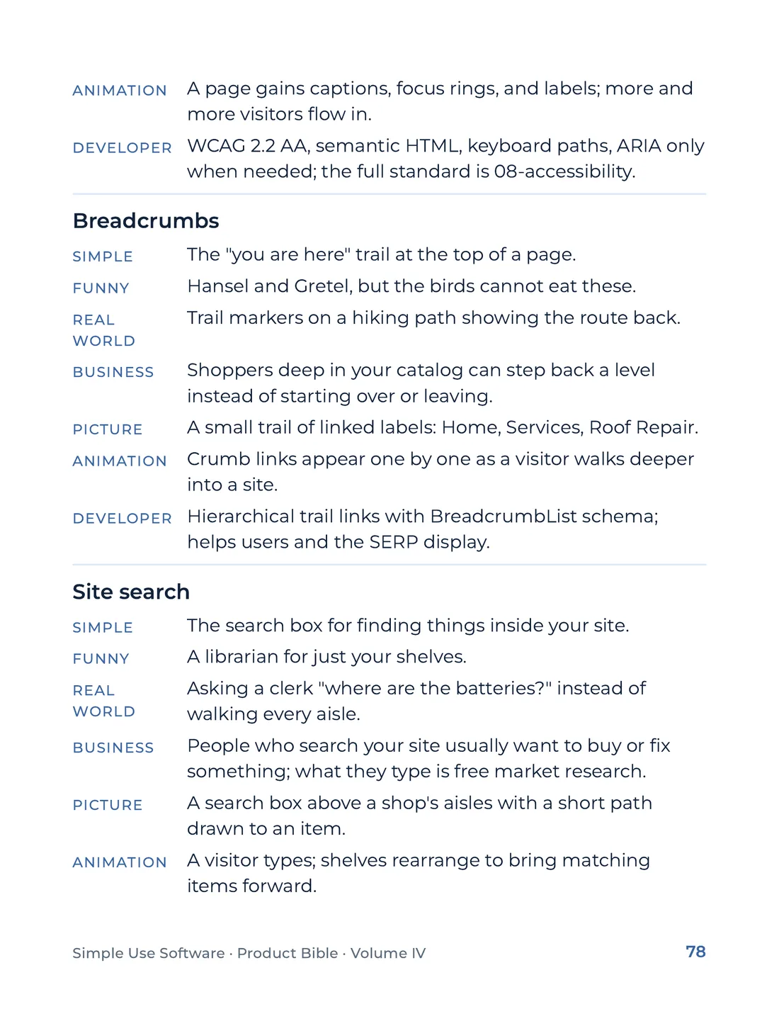 Product Bible, The Analogy Library, page 78