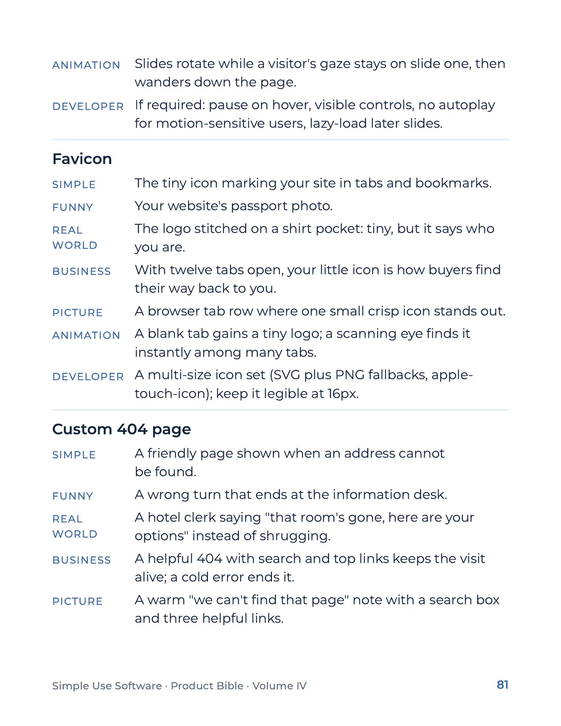 Product Bible, The Analogy Library, page 81