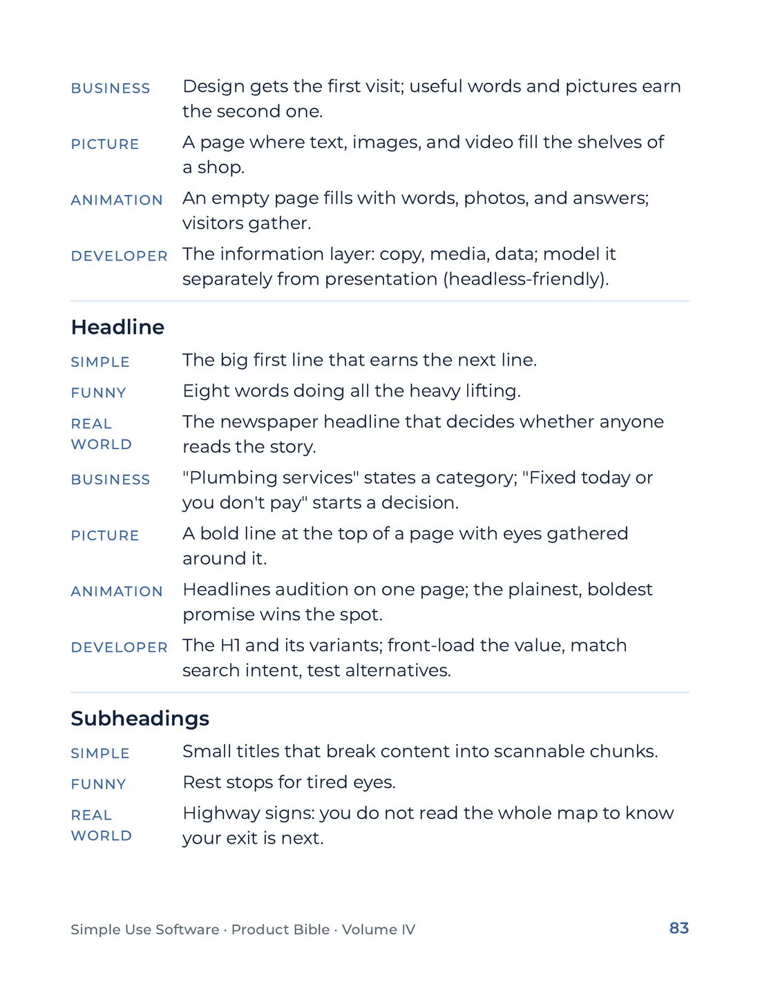 Product Bible, The Analogy Library, page 83